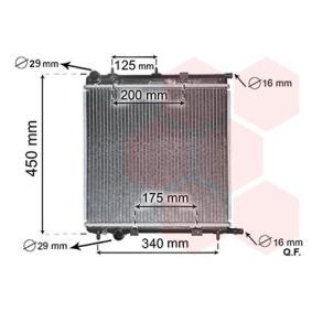 Achetez des Radiateur du moteur VAN WEZEL 40002289 à prix pour 118,78 €