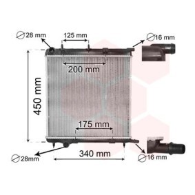 Achetez des Radiateur du moteur VAN WEZEL 40002293 à prix pour 78,25 €