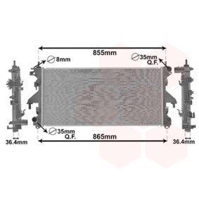 Achetez des Radiateur du moteur VAN WEZEL 40002305 à prix pour 138,18 €