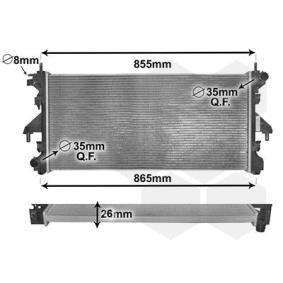 Achetez des Radiateur du moteur VAN WEZEL 40002309 à prix pour 126,53 €