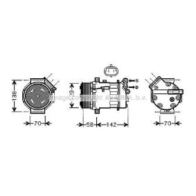 Acquista Compressore aria condizionata da PRASCO OLAK448 a buon mercato per soli 346,96 €
