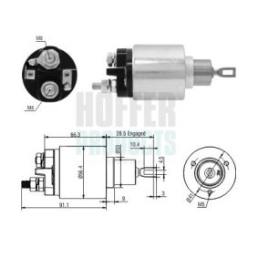Acquista Elettromagnete motorino avviamento da HOFFER 6646303 a buon mercato per soli 54,23 €