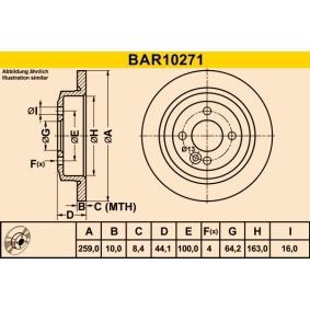 Bremsscheibe BAR10271 für Schrägheck (R56) für 28,76 CHF