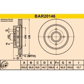 Bremsscheibe von Barum günstig für 46,41 €