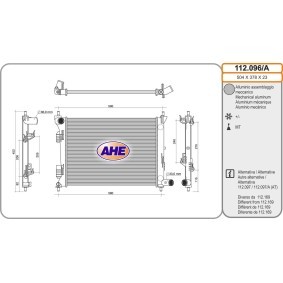 Achetez des Radiateur du moteur AHE 112.096/A à prix pour 152,21 €