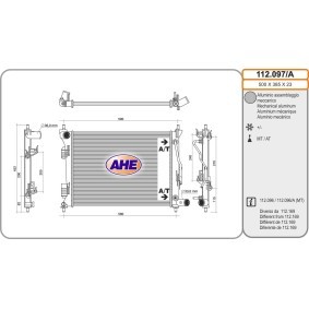 Kjøp Radiator, motorkjøling av AHE 112.097/A til den lave prisen 2232,41 NOK