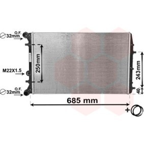 Achetez des Radiateur du moteur VAN WEZEL 76002014 à prix pour 109,71 €