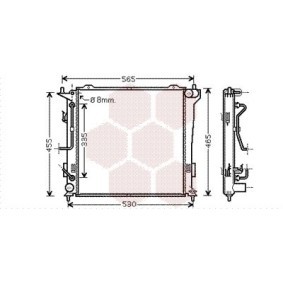 Achetez des Radiateur du moteur VAN WEZEL 82002182 à prix pour 145,81 €