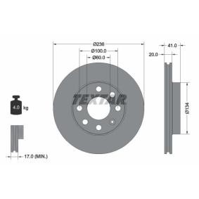 Comprar Disco de freno de TEXTAR 92029600 a bajo precio de 25,89 €