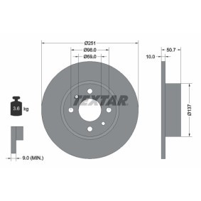 Comprar Disco de freno de TEXTAR 92034200 a bajo precio de 68,17 €