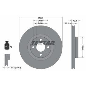 Comprar Disco de freno de TEXTAR 92053500 a bajo precio de 56,80 €