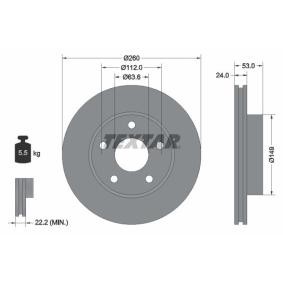 Achetez des Disque de frein TEXTAR 92067700 à prix pour 53,97 €