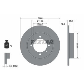 Comprar Disco de freno de TEXTAR 92083000 a bajo precio de 37,55 €