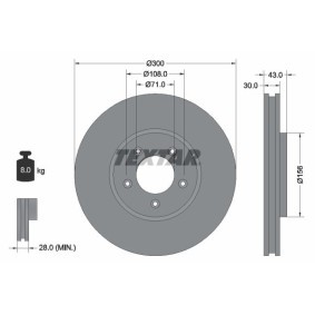 Comprar Disco de freno de TEXTAR 92099000 a bajo precio de 163,18 €