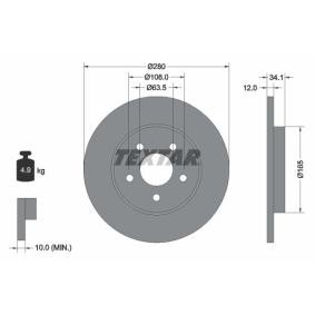 Comprar Disco de freno de TEXTAR 92109700 a bajo precio de 82,55 €