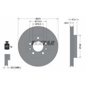 Comprar Disco de freno de TEXTAR 92110400 a bajo precio de 47,62 €