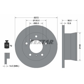 Comprar Disco de freno de TEXTAR 92137600 a bajo precio de 61,61 €