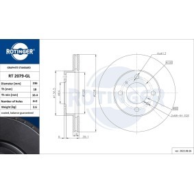 Comprar Disco de freno de ROTINGER RT 2079-GL a bajo precio de 32,74 €