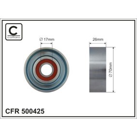 Compre Rolo tensor, correia trapezoidal estriada da CAFFARO 500425 a um preço baixo por 18,48 €