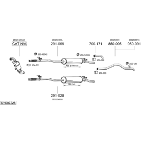 Achetez des Silencieux intermédiaire BOSAL 284-107 à prix pour 52,45 €