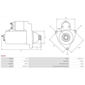 Köp Startmotor av AS-PL S6194 till det låga priset 1323,45 kr