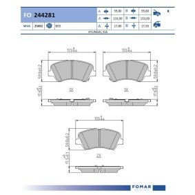 Köp Bromsbelägg av FOMAR Friction FO 244281 till det låga priset 285,14 kr