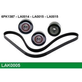 Achetez des Jeu de courroies trapézoïdales à nervures LUCAS LAK0005 à prix pour 74,00 €
