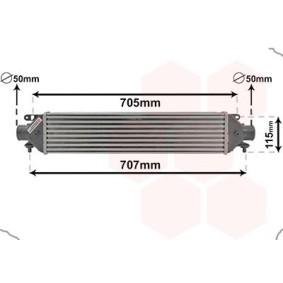 Kjøp Intercooler av VAN WEZEL 17014708 til den lave prisen 2242,65 NOK