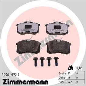 Comprar Juego de pastillas de freno de ZIMMERMANN 20961.972.1 a bajo precio de 64,05 €