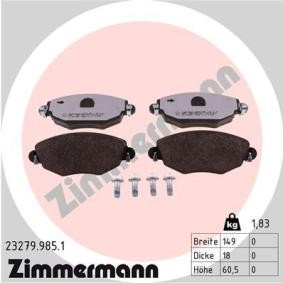 Comprar Juego de pastillas de freno de ZIMMERMANN 23279.985.1 a bajo precio de 78,76 €
