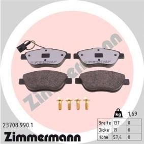 Comprar Juego de pastillas de freno de ZIMMERMANN 23708.990.1 a bajo precio de 77,57 €