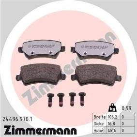 Köp Bromsbelägg av ZIMMERMANN 24496.970.1 till det låga priset 1030,91 kr