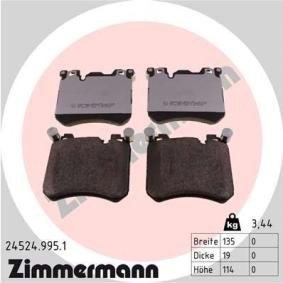 Comprar Juego de pastillas de freno de ZIMMERMANN 24524.995.1 a bajo precio de 160,52 €