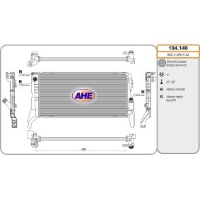 Achetez des Radiateur du moteur AHE 104.140 à prix pour 195,81 €