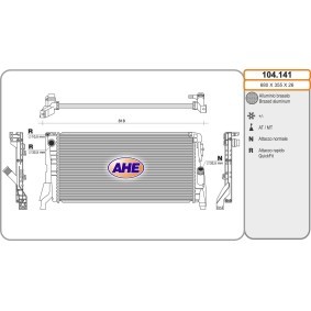 Achetez des Radiateur du moteur AHE 104.141 à prix pour 231,01 €