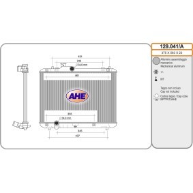 Comprar Radiador, refrigeración del motor de AHE 129.041/A a bajo precio de 121,30 €