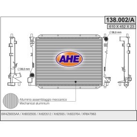 Kjøp Radiator, motorkjøling av AHE 138.002/A til den lave prisen 4027,63 NOK