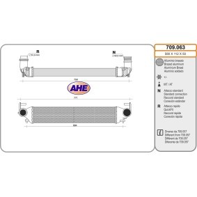 Achetez des Intercooler AHE 709.063 à prix pour 168,02 €