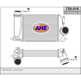 Kjøp Intercooler av AHE 720.016 til den lave prisen 2314,43 NOK