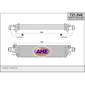 Köp Intercooler av AHE 721.046 till det låga priset 2865,30 kr