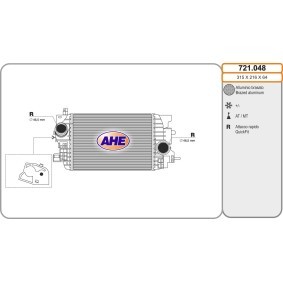 Köp Intercooler av AHE 721.048 till det låga priset 2101,90 kr