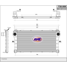Köp Intercooler av AHE 730.008 till det låga priset 4002,71 kr