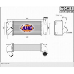 Köp Intercooler av AHE 730.011 till det låga priset 2491,69 kr