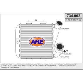 Köp Intercooler av AHE 734.002 till det låga priset 1740,04 kr