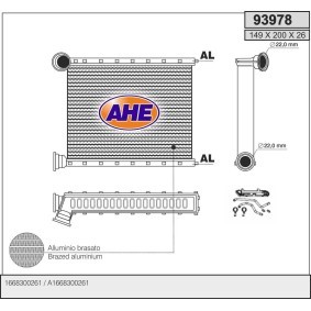 Acquista Scambiatore calore per riscaldamento abitacolo da AHE 93978 a buon mercato per soli 175,52 €