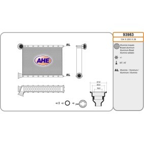 Acquista Scambiatore calore per riscaldamento abitacolo da AHE 93983 a buon mercato per soli 118,47 €