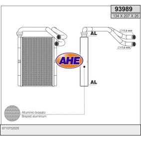 Acquista Scambiatore calore per riscaldamento abitacolo da AHE 93989 a buon mercato per soli 134,98 €