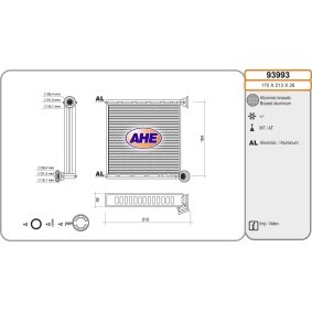 Achetez des Radiateur de chauffage AHE 93993 à prix pour 86,34 €