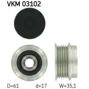 Achetez des Poulie roue libre, alternateur SKF VKM 03102 à prix pour 50,17 €
