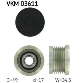Achetez des Poulie roue libre, alternateur SKF VKM 03611 à prix pour 66,96 €